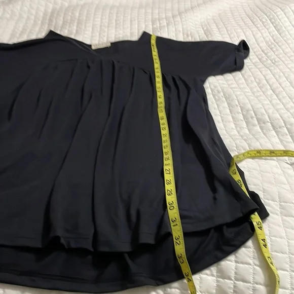 Dress Up navy vneck dress m nwt - Picture 7 of 7